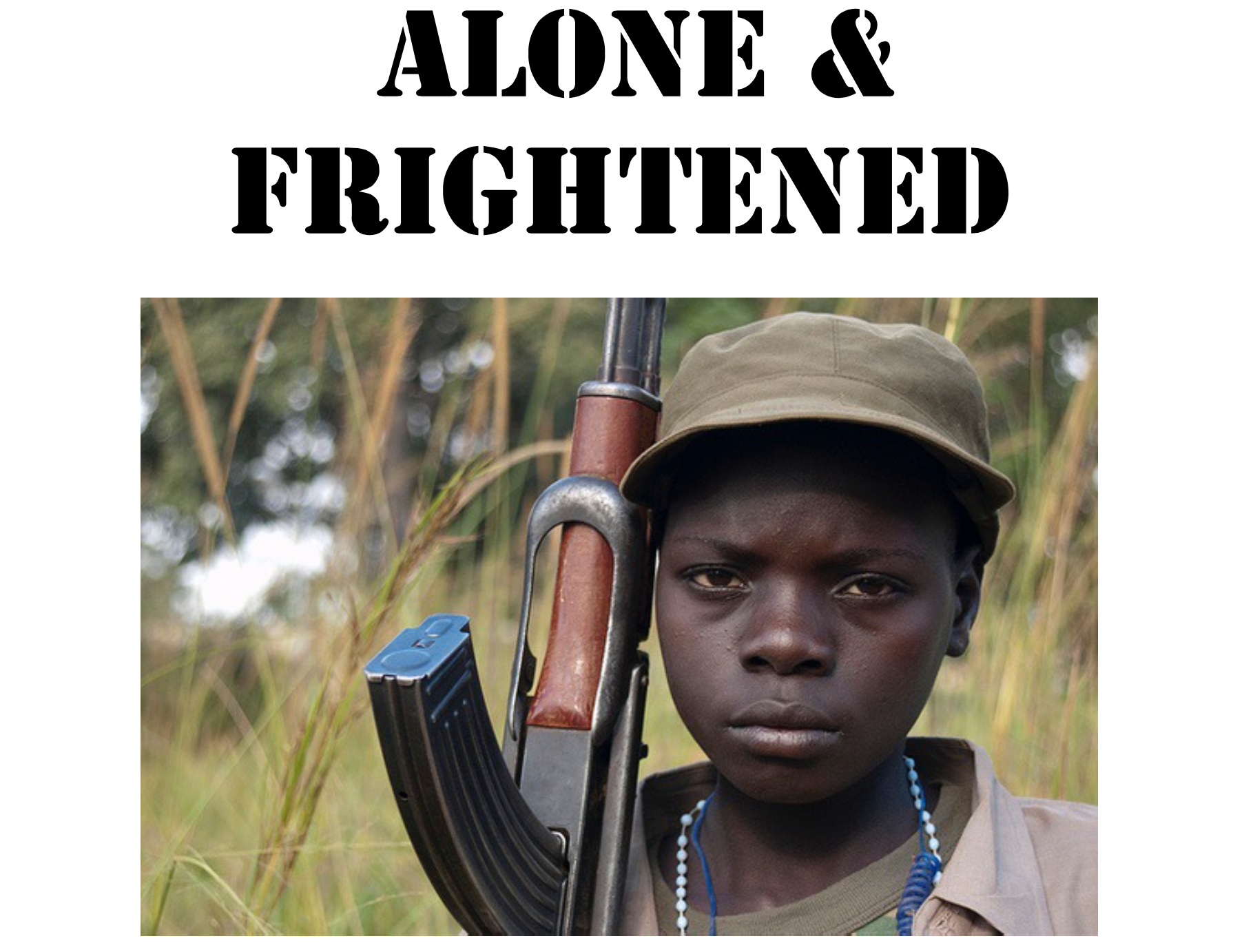 covershot for alone and frightened